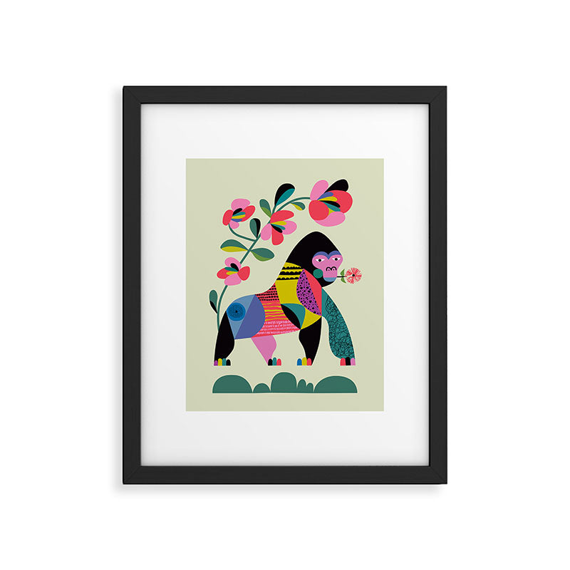Mid Century Modern Gorilla Framed Art Print Gallery Image 5