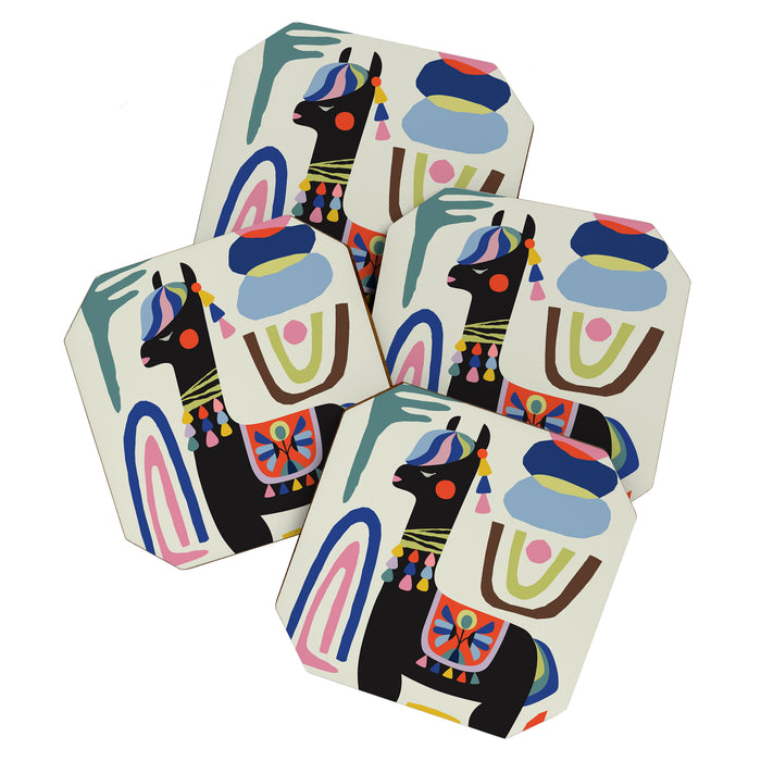 Mid Century Modern Llama Coaster Gallery Image 1