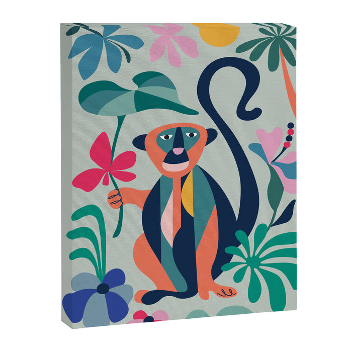 Mid Century Modern Monkey Canvas Print Gallery Image 1