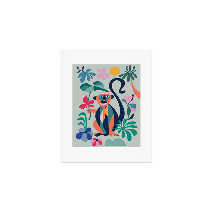 Mid Century Modern Monkey Art Print Gallery Image 1