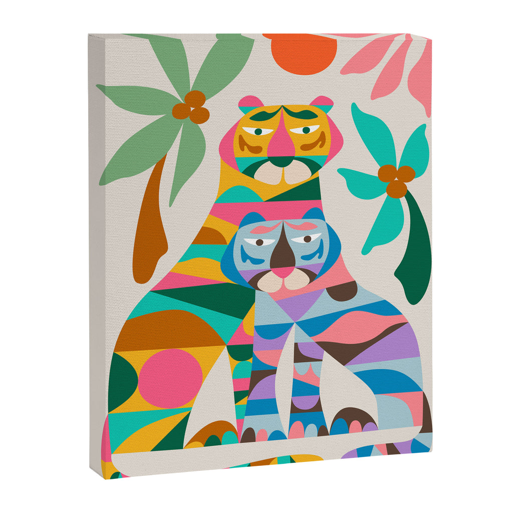 Mid Century Modern Tigers Canvas Print Gallery Image 6