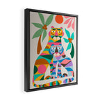 Mid Century Modern Tigers Framed Canvas Print Gallery Image 2