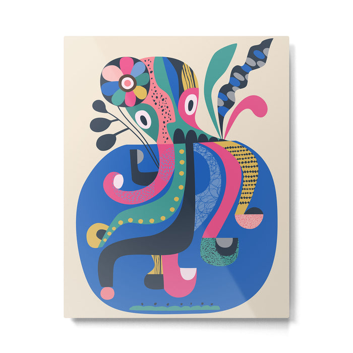Mid Century Octopus Metal Print Gallery Image 1