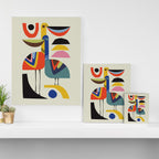 Mid century Pelicans Canvas Print Gallery Image 3