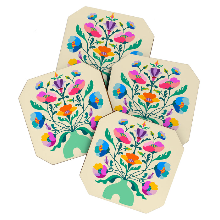 Modern Poppies Coaster Gallery Image 1