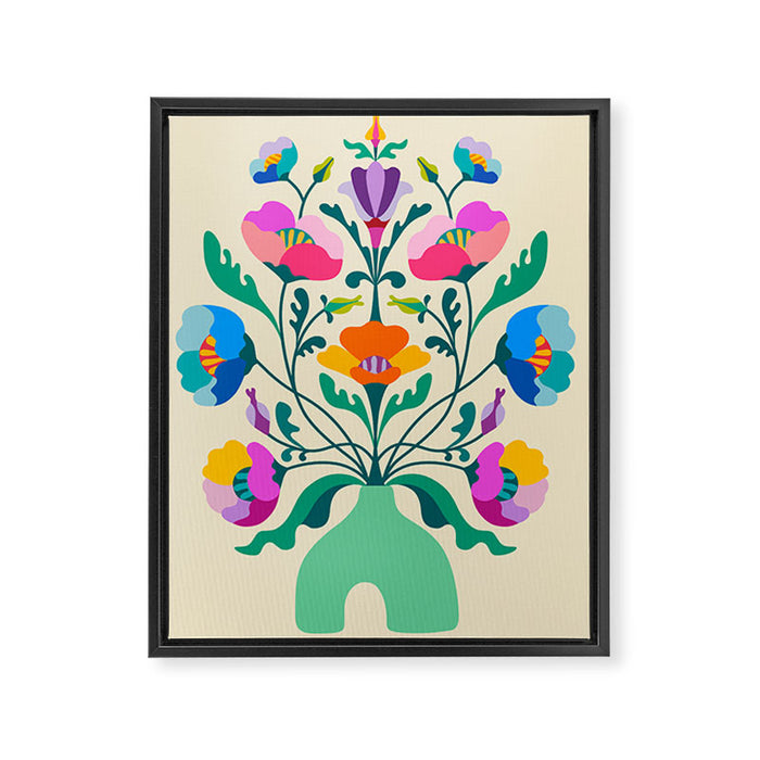 Modern Poppies Framed Canvas Print Gallery Image 1