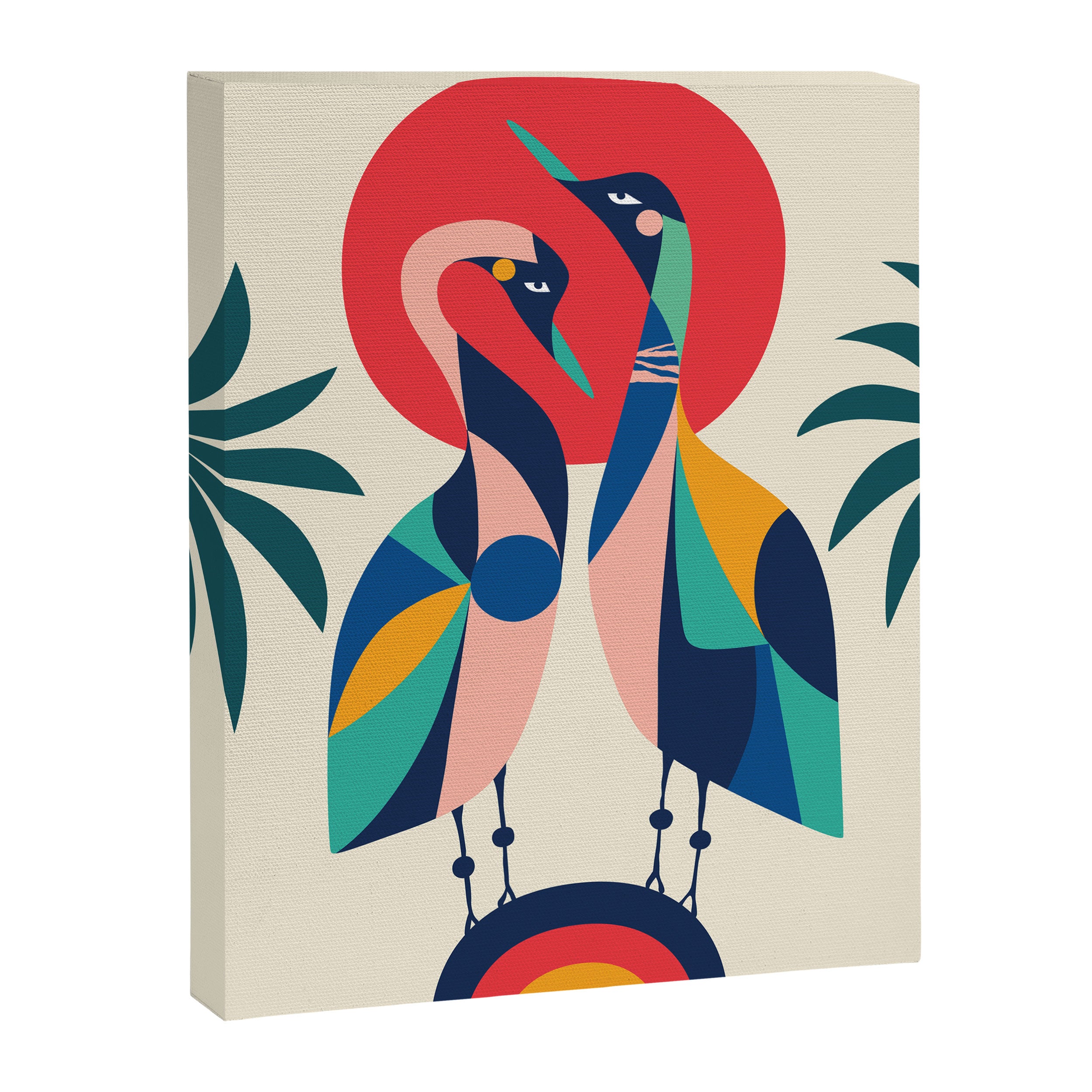 Modern Rainbow Gooses Canvas Print Gallery Image 6