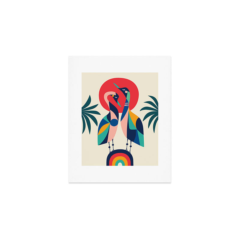 Modern Rainbow Gooses Art Print Gallery Image 1