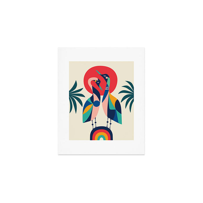 Modern Rainbow Gooses Art Print Gallery Image 1