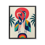 Modern Rainbow Gooses Framed Canvas Print Gallery Image 6