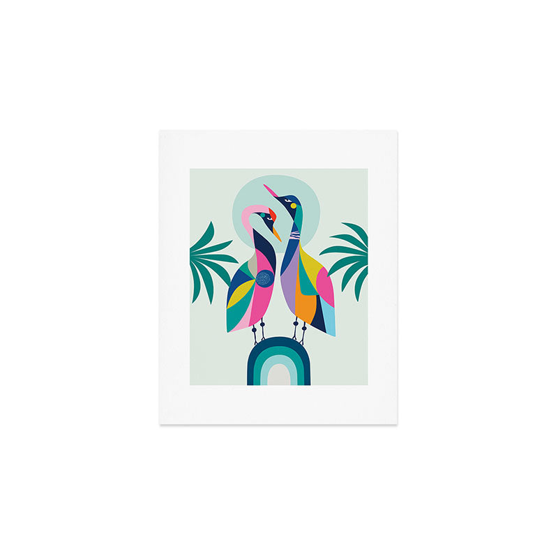 Rainbow Geese Art Print Gallery Image 1