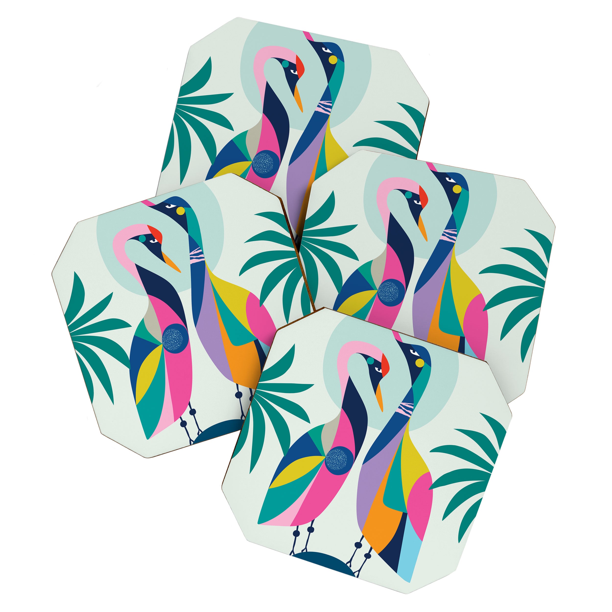 Rainbow Geese Coaster Gallery Image 1