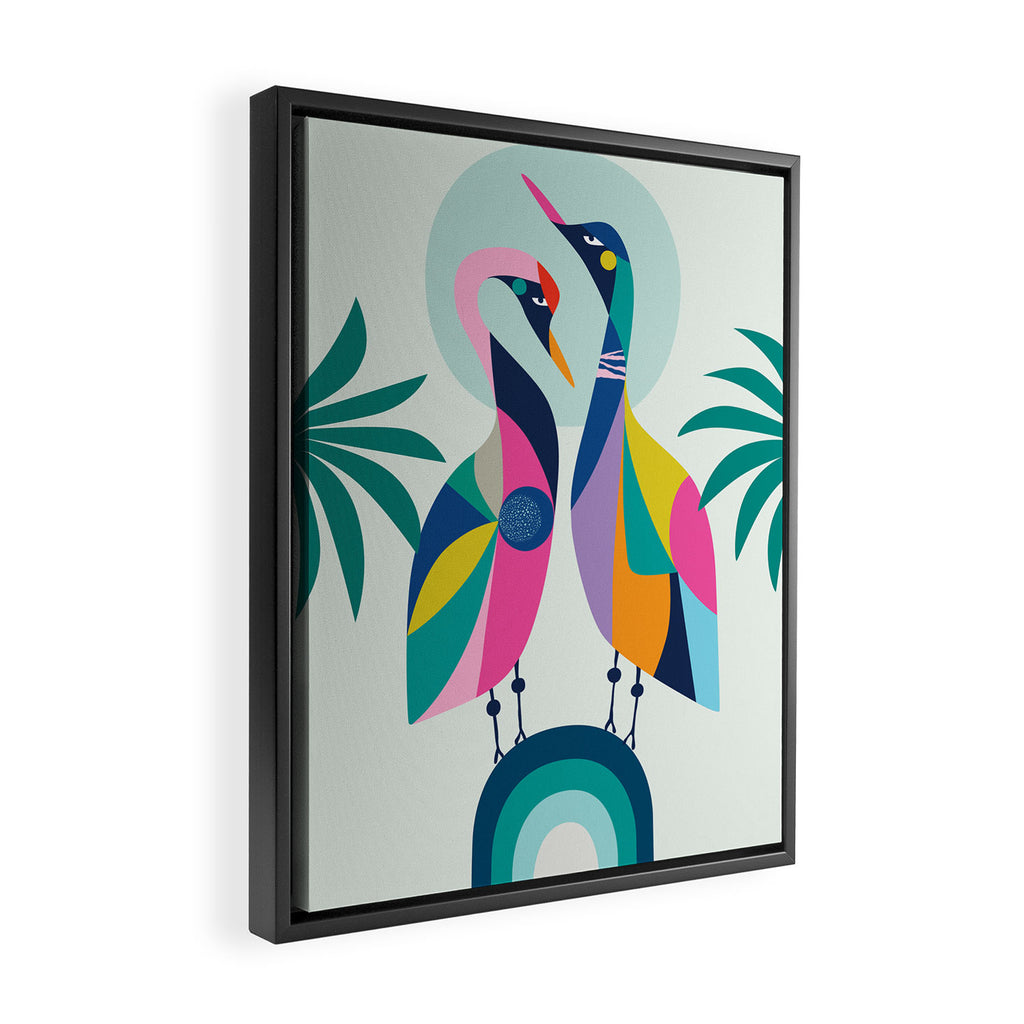 Rainbow Geese Framed Canvas Print Gallery Image 2