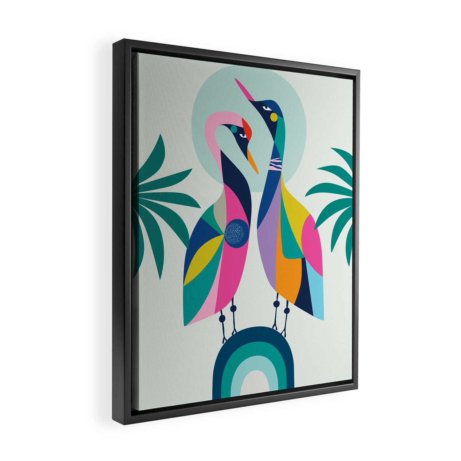 Rainbow Geese Framed Canvas Print Gallery Image 2