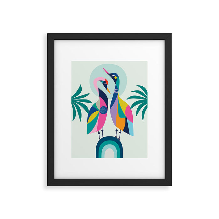 Rainbow Geese Framed Art Print Gallery Image 1