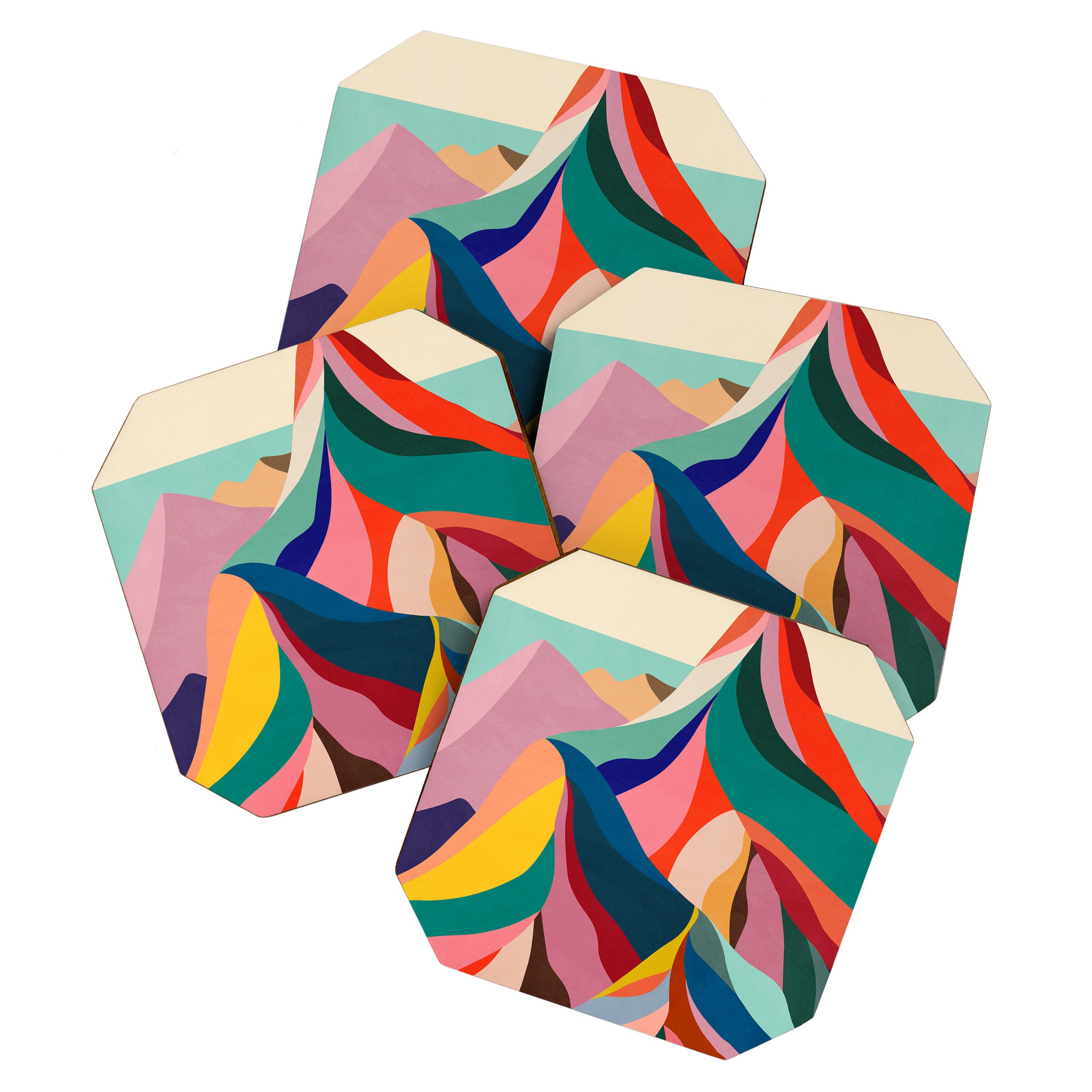 Rainbow mountains Coaster Gallery Image 1