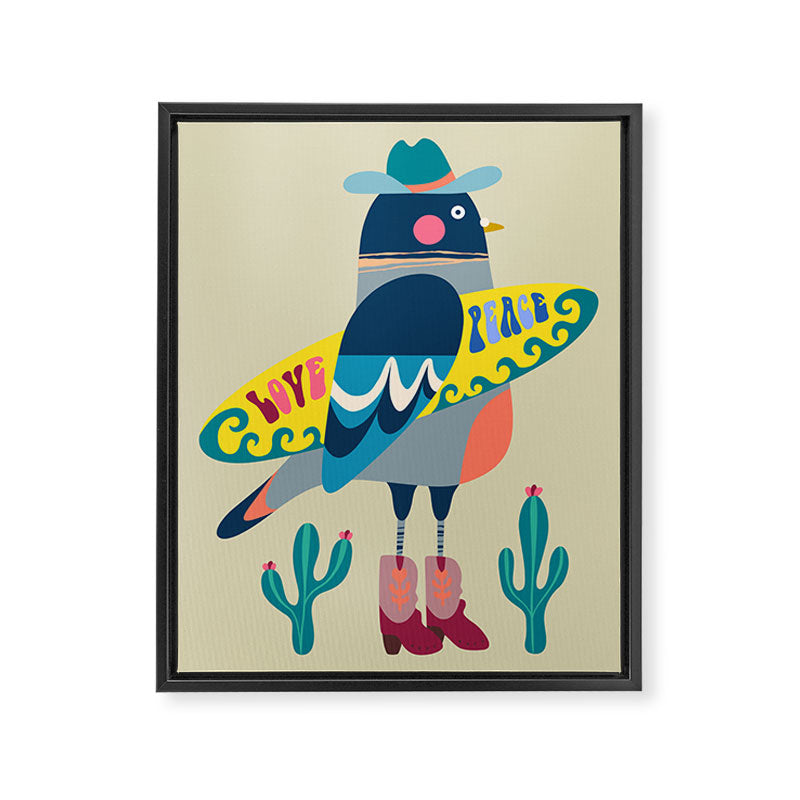 Surf Pigeon Framed Canvas Print Gallery Image 6
