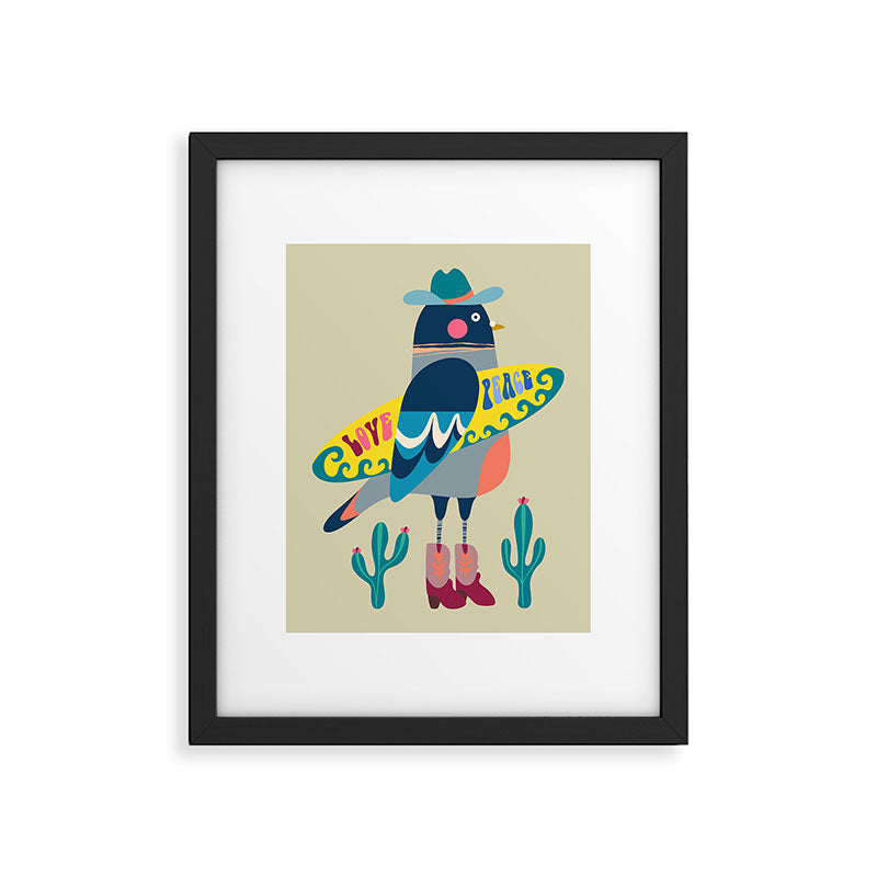 Surf Pigeon Framed Art Print Gallery Image 5