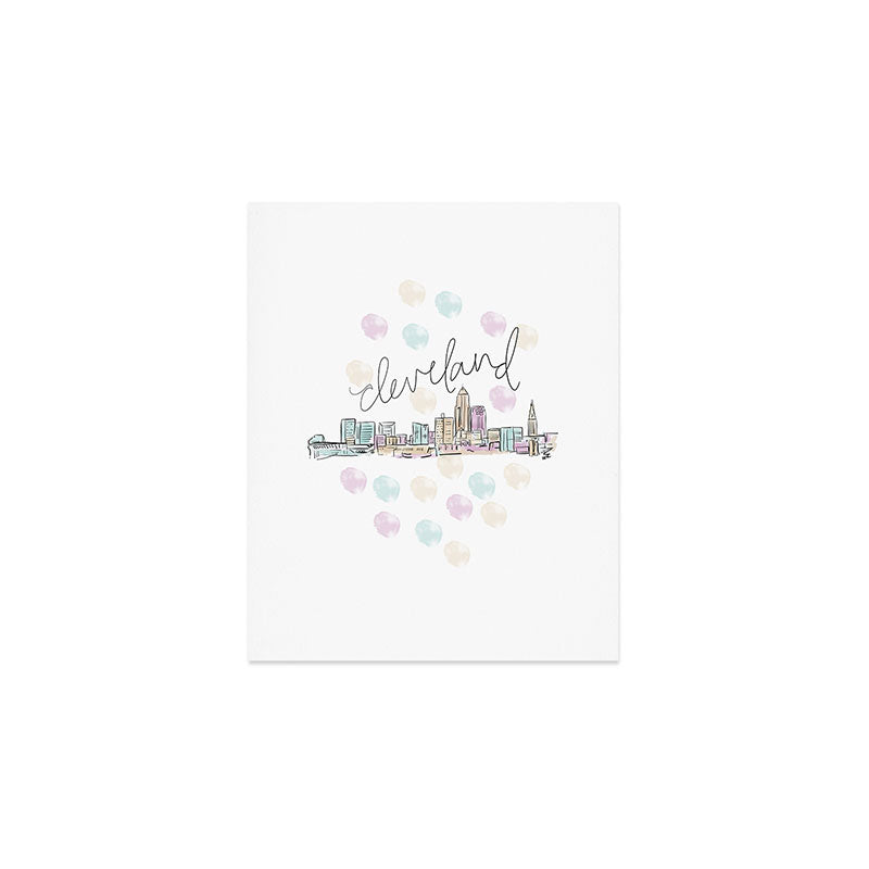 Cleveland Skyline RER Art Print Gallery Image 1