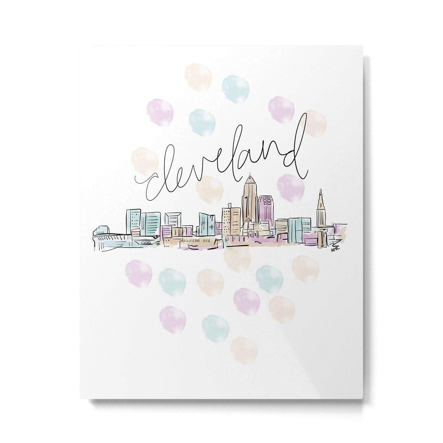 Cleveland Skyline RER Metal Print Gallery Image 6