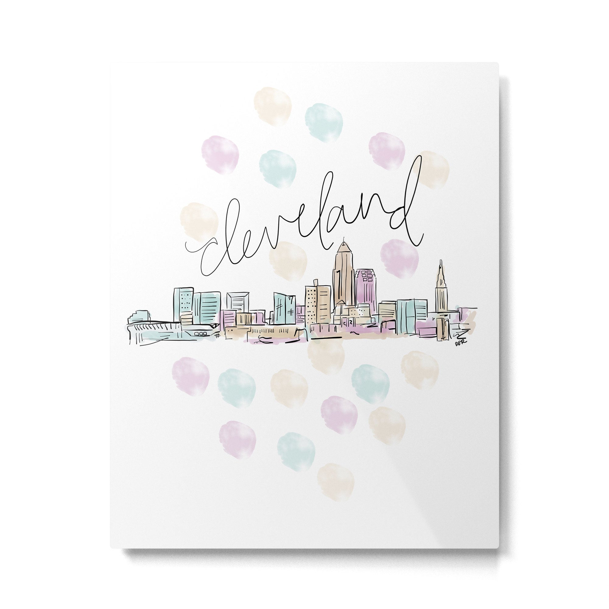 Cleveland Skyline RER Metal Print Gallery Image 6
