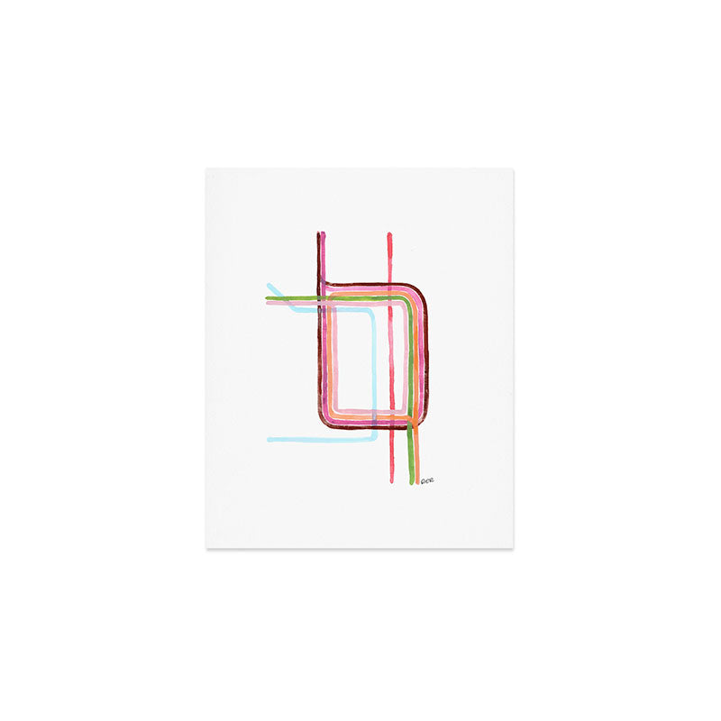 Watercolor Loop - Chicago Art Art Print Gallery Image 1