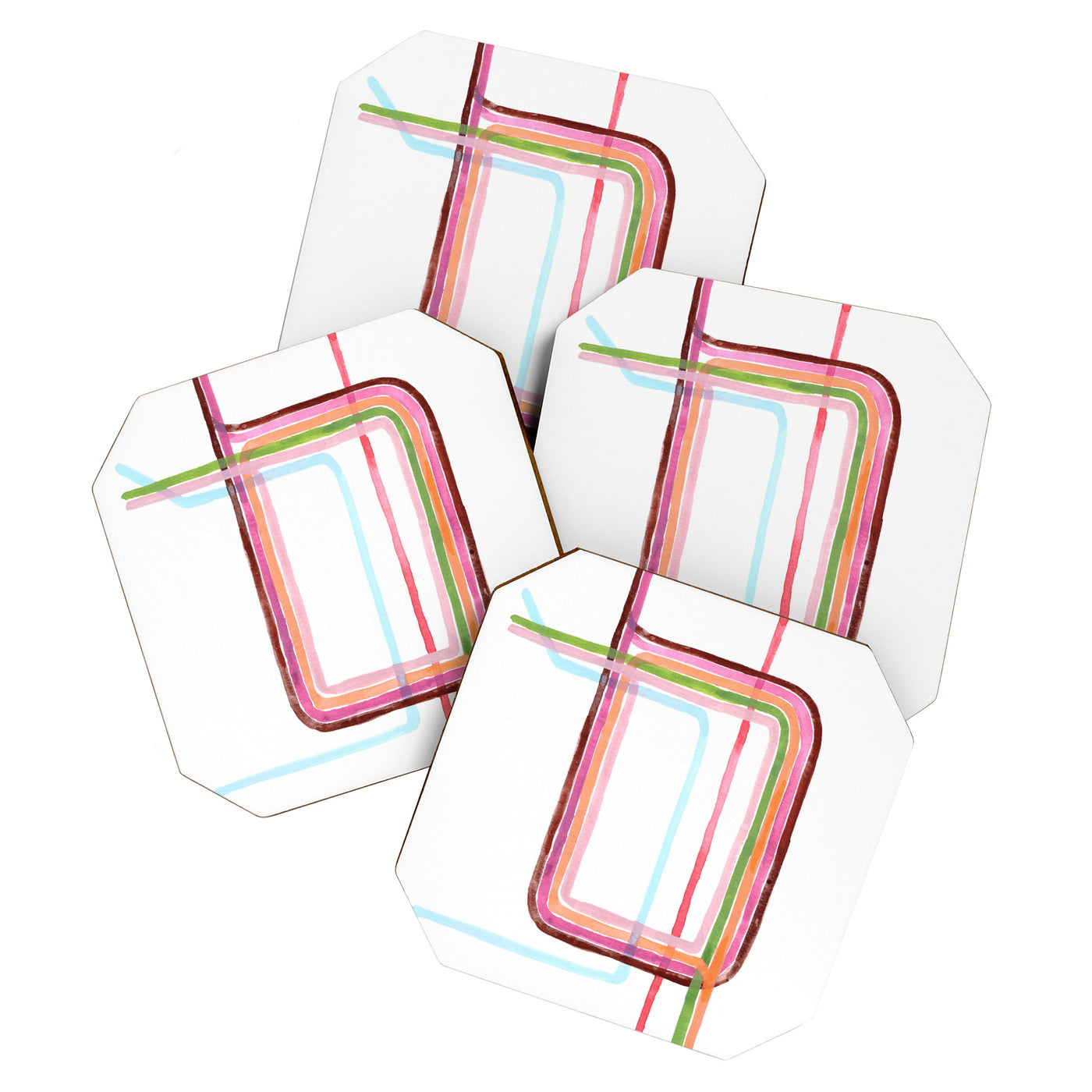 Watercolor Loop - Chicago Art Coaster