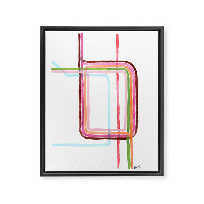 Watercolor Loop - Chicago Art Framed Canvas Print Gallery Image 1