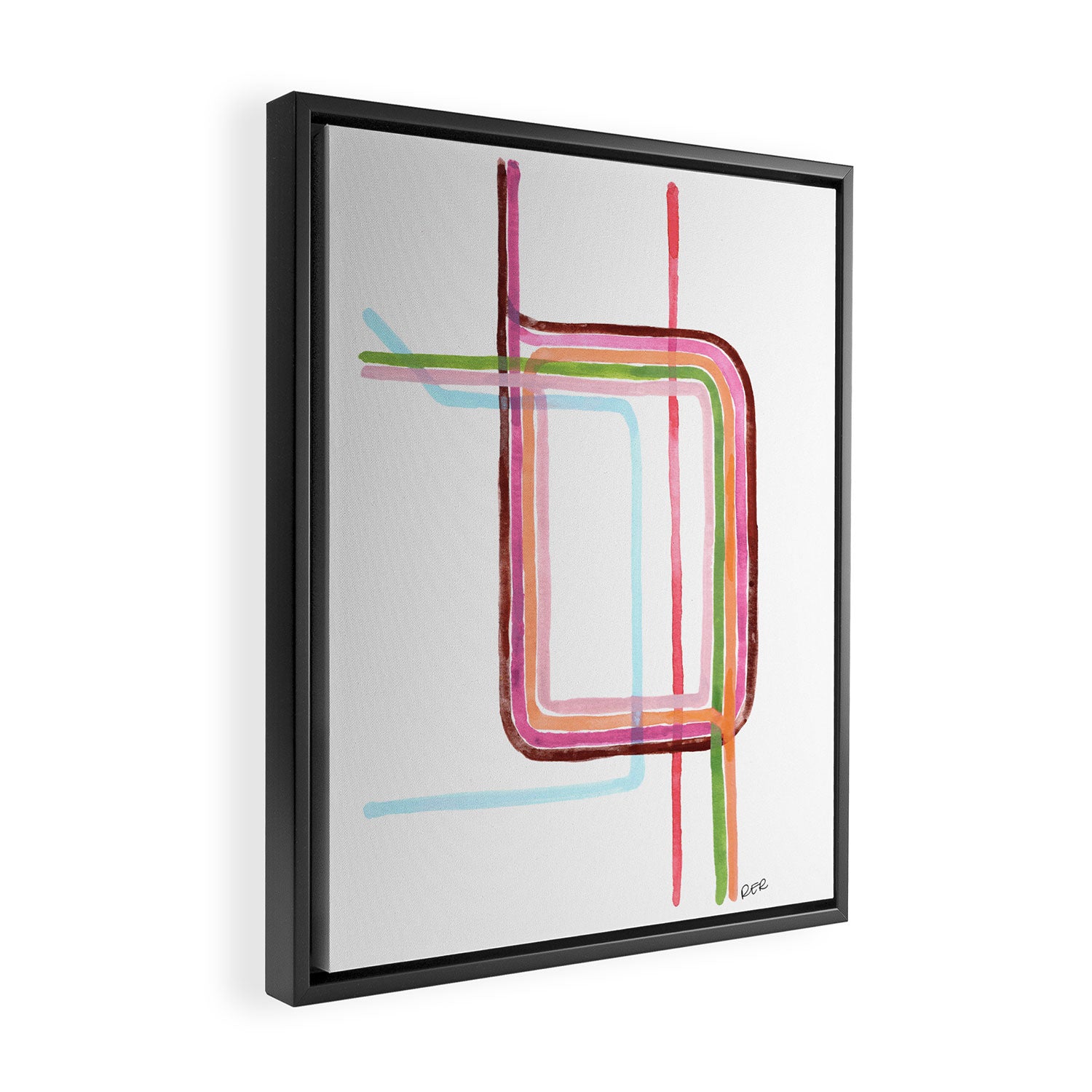 Watercolor Loop - Chicago Art Framed Canvas Print Gallery Image 2