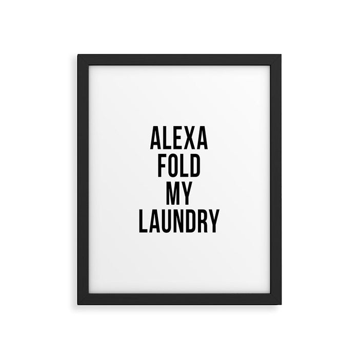 Alexa Fold My Laundry Framed Art Print Gallery Image 1