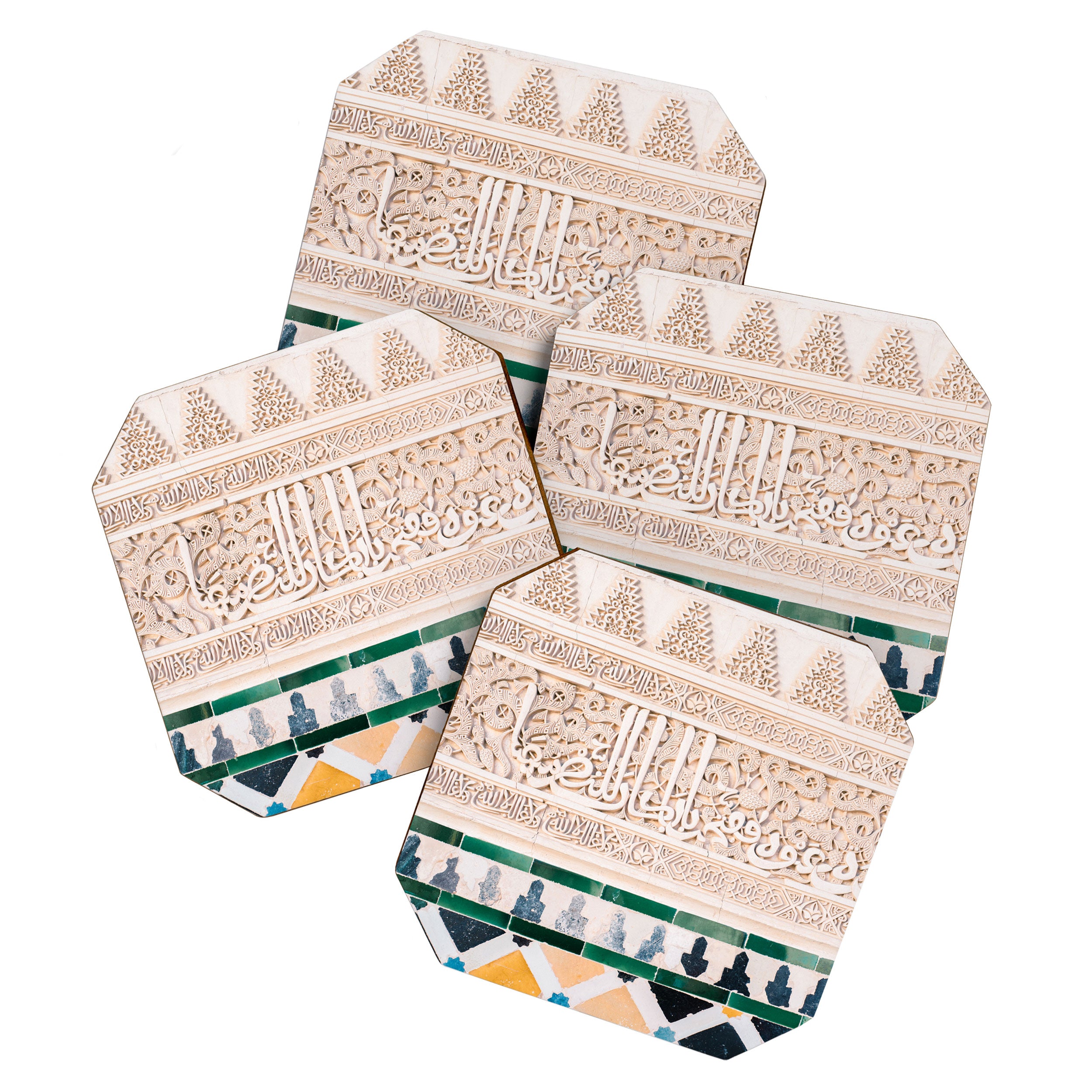 Arabic tiles in Sevilla | Ahambra photography art | Colorful photo print | Morocco Marrakech Coaster Gallery Image 1