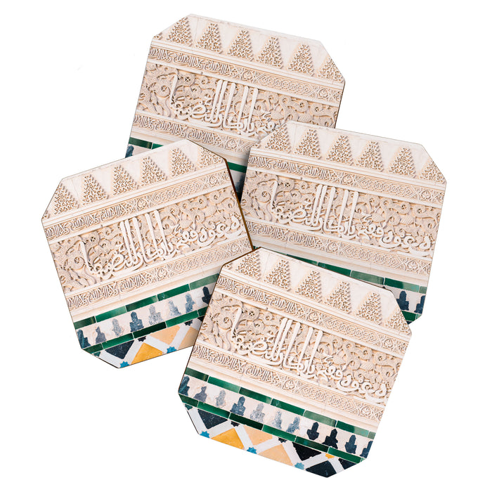 Arabic tiles in Sevilla | Ahambra photography art | Colorful photo print | Morocco Marrakech Coaster Gallery Image 1