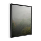 Belgium Misty Forest Scene | Atmospheric Nature Photography Framed Canvas Print Gallery Image 2