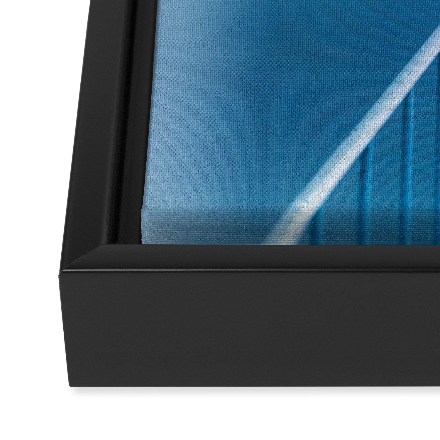 Blue Steps | Architectural Minimalism Framed Canvas Print Gallery Image 3