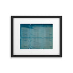 Blue tennis court at sunrise | Colorful drone aerial photography art | sports field print Framed Art Print Gallery Image 5