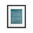 Blue tennis court at sunrise | Colorful drone aerial photography art | sports field print Framed Art Print Gallery Image 5