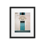 Blue wooden door in Rome | Italy | Wanderlust travel photography pastel Framed Art Print Gallery Image 5