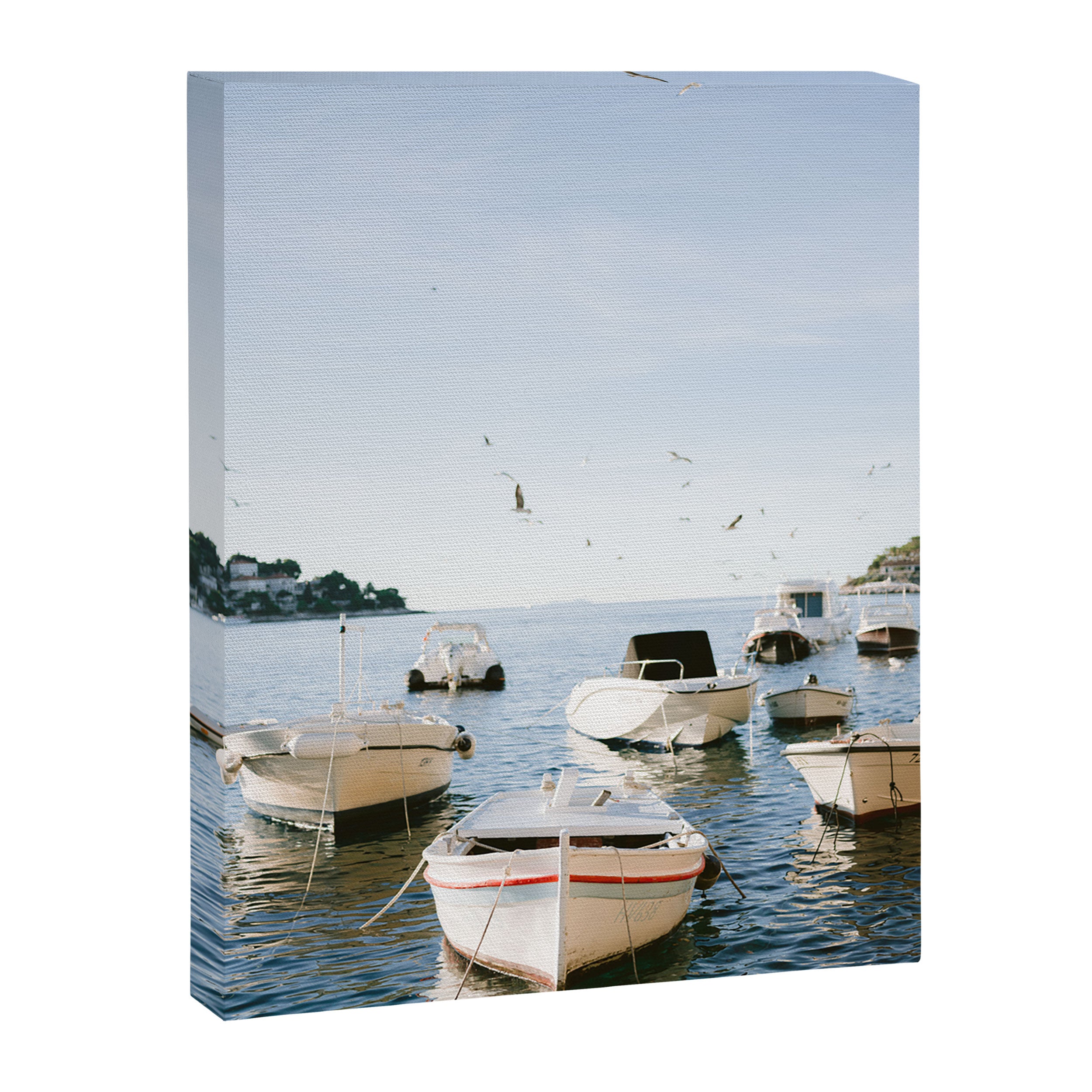 Boats of Hvar | Croatia ocean sea fine art photography print | Wanderlust travel poster Canvas Print Gallery Image 6