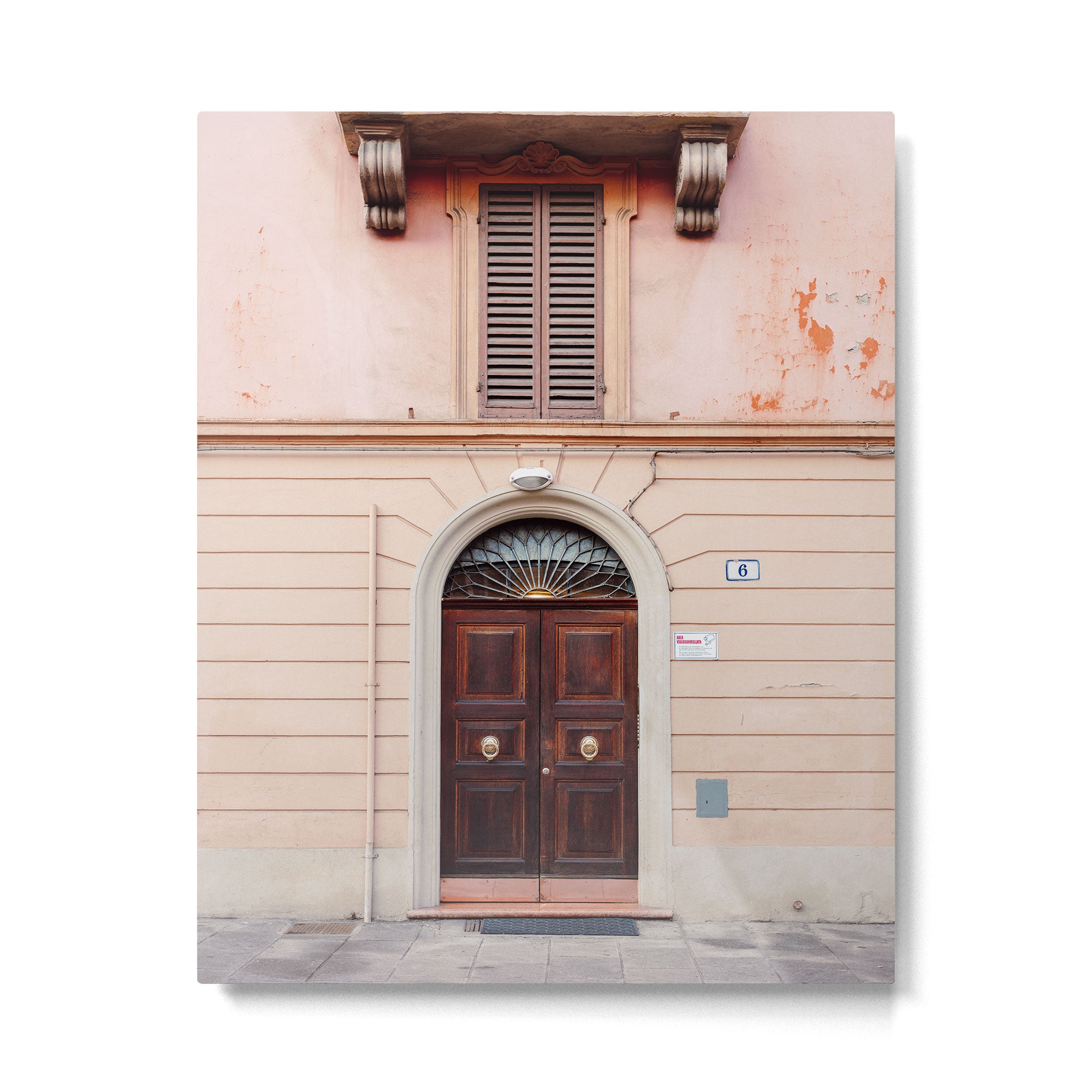 Bologna front door | Travel photography Italy | Pastel tones poster print Metal Print Gallery Image 4