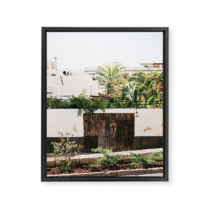 Botanical backyard Ibiza Spain | Lush greenery | Wanderlust Travel photography Framed Canvas Print Gallery Image 1