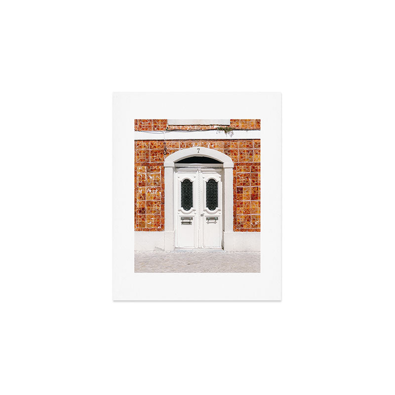Cascais White Door | Lisbon Portugal fine art travel photography print Art Print Gallery Image 1