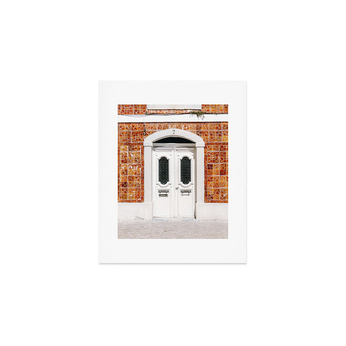 Cascais White Door | Lisbon Portugal fine art travel photography print Art Print Gallery Image 1