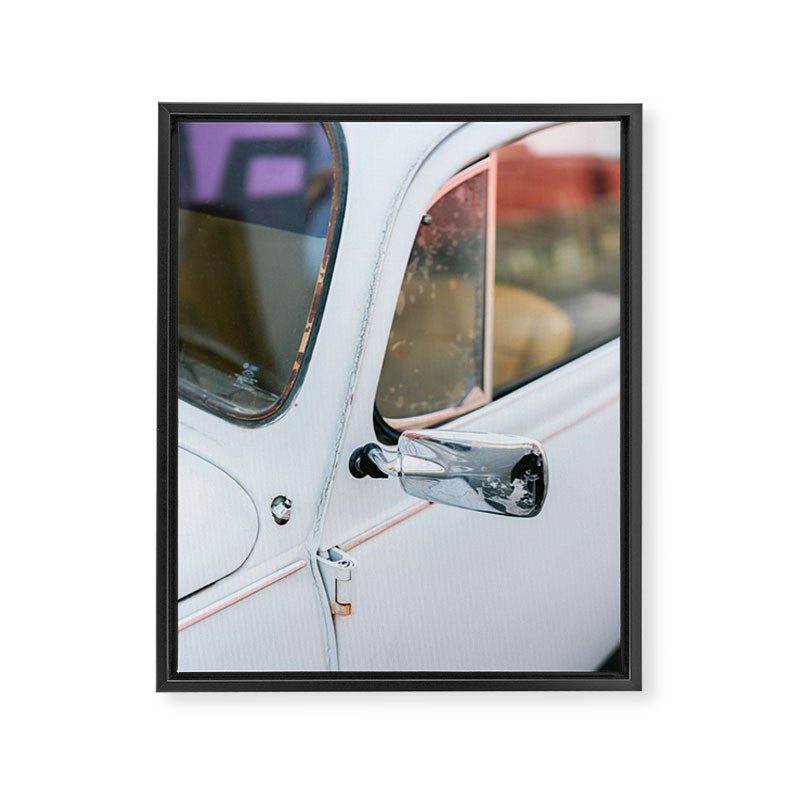 Classic Car Detail | Pastel Oaxaca Mexico Photography Framed Canvas Print Gallery Image 6