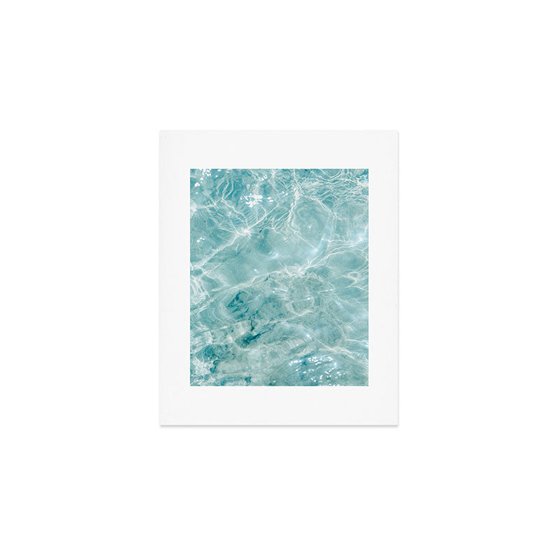 Clear blue water | Colorful ocean photography print | Turquoise sea Art Print