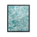 Clear blue water | Colorful ocean photography print | Turquoise sea Framed Canvas Print Gallery Image 6