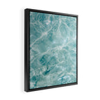 Clear blue water | Colorful ocean photography print | Turquoise sea Framed Canvas Print Gallery Image 2