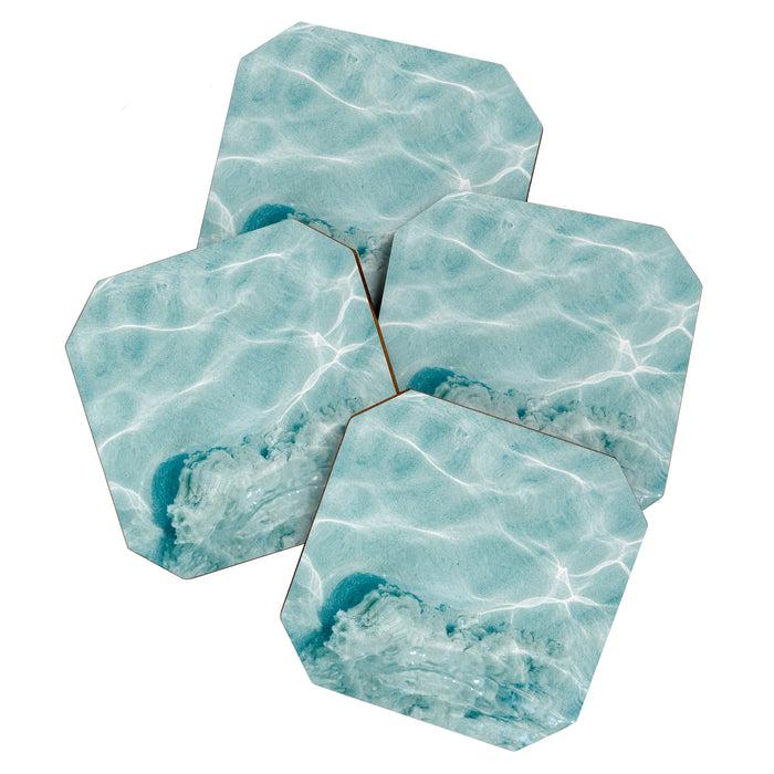 Clear blue water | Colorful ocean photography print | Turquoise sea Coaster Gallery Image 1