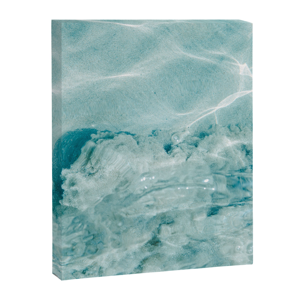 Clear blue water | Colorful ocean photography print | Turquoise sea | Square  Canvas Print Gallery Image 8