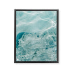 Clear blue water | Colorful ocean photography print | Turquoise sea | Square  Framed Canvas Print Gallery Image 8