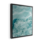 Clear blue water | Colorful ocean photography print | Turquoise sea | Square  Framed Canvas Print Gallery Image 2